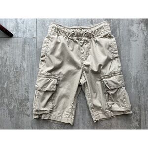 GAP Kids Boys Drawstring Elastic Cargo Shorts Beige Shorts Khaki M 8-9 Casual